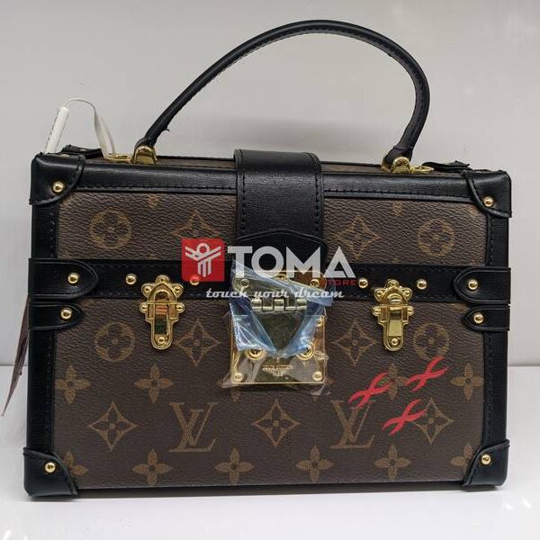 monogram petite malle v black
