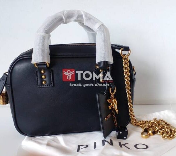 mini bowling bag in leather