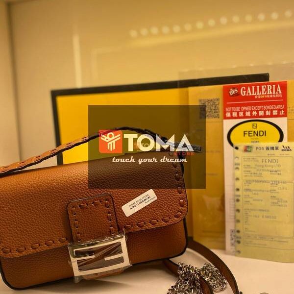 mini baguette leather bag