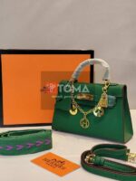 mini leather kelly bag
