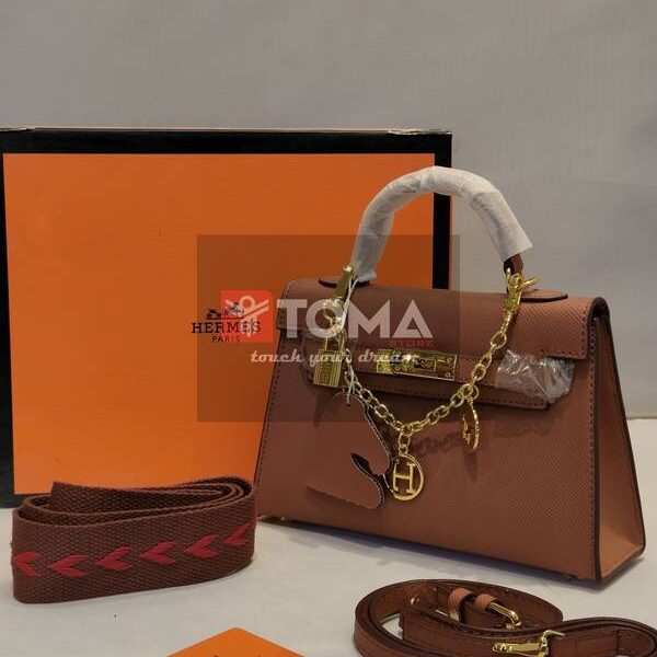 mini leather kelly bag