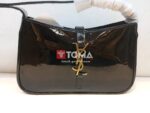 la 5 a 7 patent leather shoulder bag
