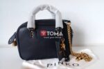 mini bowling bag in leather
