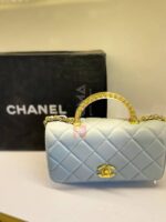 mini flap bag with top handel