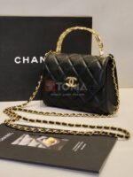 mini flap bag with top handel - Image 2