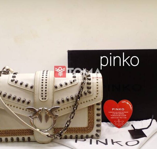 leather love bag mixed studs