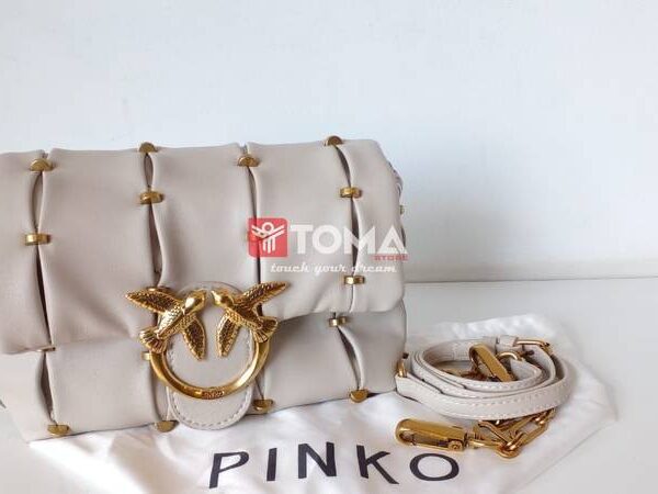 mini love puff bag with studs