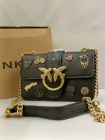 mini love leather bag with studs