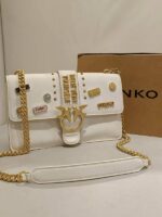 love pins leather bag