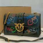 leather messenger bag love icon streer art love