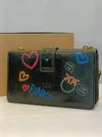 leather messenger bag love icon streer art love - Image 3