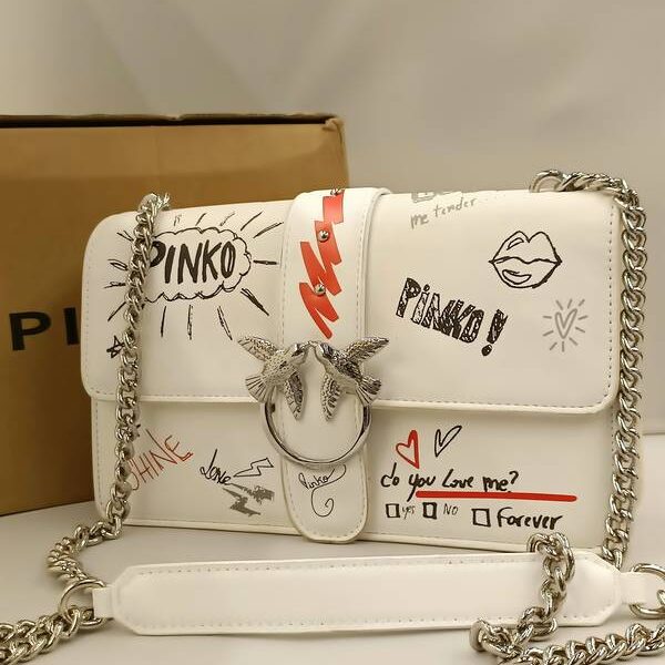 leather love graffiti bag