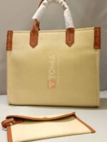 b-army 42 monogram jacquard & leather tote bag - Image 3