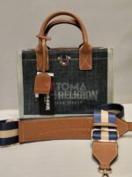 QUILTED DENIM TOTE BAG