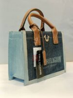 QUILTED DENIM TOTE BAG - Image 2