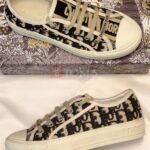 dior deep blue oblique embroidered cotton