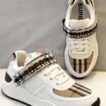 burbery logo print vintage check and leather