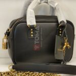 mini bowling bag in leather