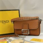 mini baguette leather bag