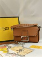mini baguette leather bag