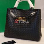 andiano small leather tote bag