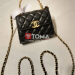 mini flap bag with top handel