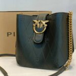 leather bucket bag love wave logo cl