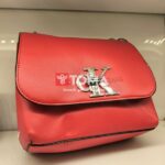 CALVIN KLEIN JEANS LOGO LOCK LEATHER STRAP