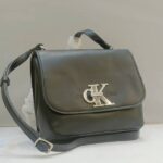 CALVIN KLEIN JEANS LOGO LOCK LEATHER STRAP