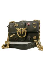 mini love leather bag with studs