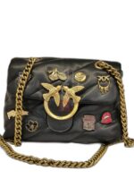 mini love broches quilted bag in canvas