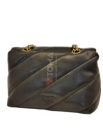 mini love broches quilted bag in canvas - Image 2