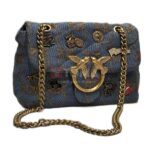 mini love broches quilted bag in canvas