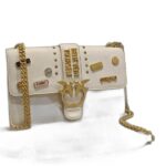 love pins leather bag