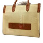 b-army 42 monogram jacquard & leather tote bag