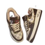 louis vuitton x air force 1 low brown beige