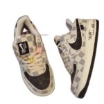 louis vuitton x air force 1 low brown beige