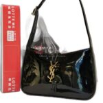 la 5 a 7 patent leather shoulder bag