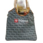 lvy denim canvas tote bag