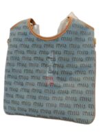 lvy denim canvas tote bag - Image 3