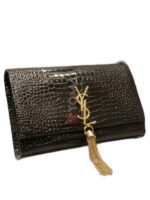 kate  medium tassel in crocodile-embossed leather - Image 4