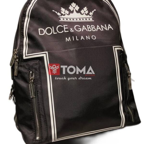 naylon backpack with dolce and gabbana milano print