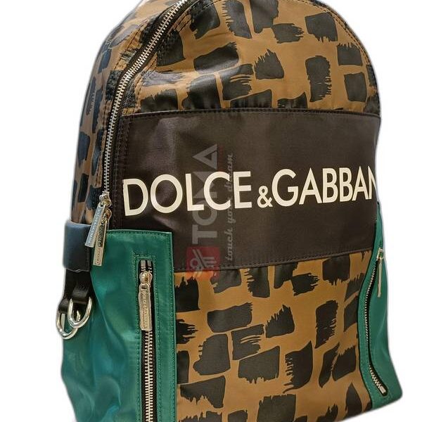 naylon backpack with dolce and gabbana milano print