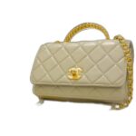 mini flap bag with top handel