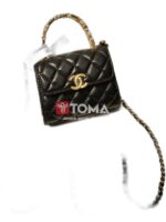 mini flap bag with top handel