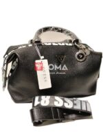 SHOULDER AND CROSS BAG WITH LEATHER STRAP