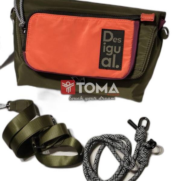 CROSS BAG WITH LEATHER STRAP