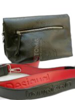 SHOULDER AND CROSS BAG WITH TWP STRAPS FABRIC AND LEATHER - Image 2