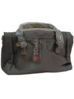 SHOULDER AND CROSS BAG WITH THREE STRAPS LEATHER AND FABRIC AND METAL - Image 3