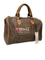 SHOULDER AND CROSS BAG WITH TWP STRAPS FABRIC AND METAL